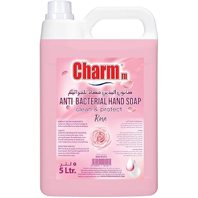 CHARMM ANTI-BACTERIAL HAND SOAP, ROSE, 5 LITERS - Image 1